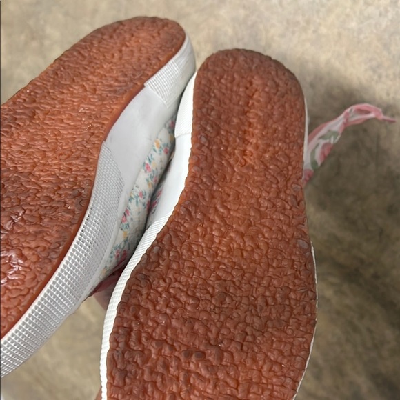 Beautiful Loveshack Fancy × Superga white floral sneakers size 39/8.5 - Picture 5 of 7